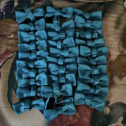 Bow Ties Teal Blue (30) Lazos Corbatas Azul Turquesa $5