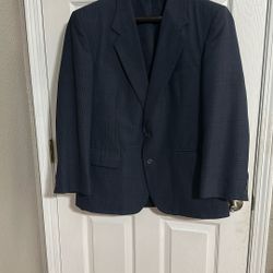 Savage Dark Blue Light Plaid Blazer 42 M