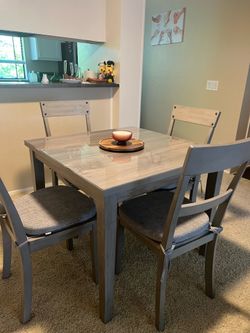 Dining table and chairs