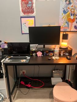 Desk with monitor stand