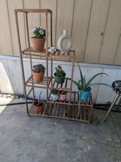 Plants stand, wood. Only  the stand.