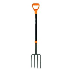 Fiskars 4 tines garden pitchfork forklift rake clean tool