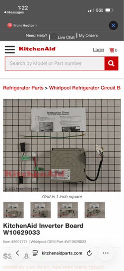 Kitchen Aid/whirlpool refrigerator inverter board