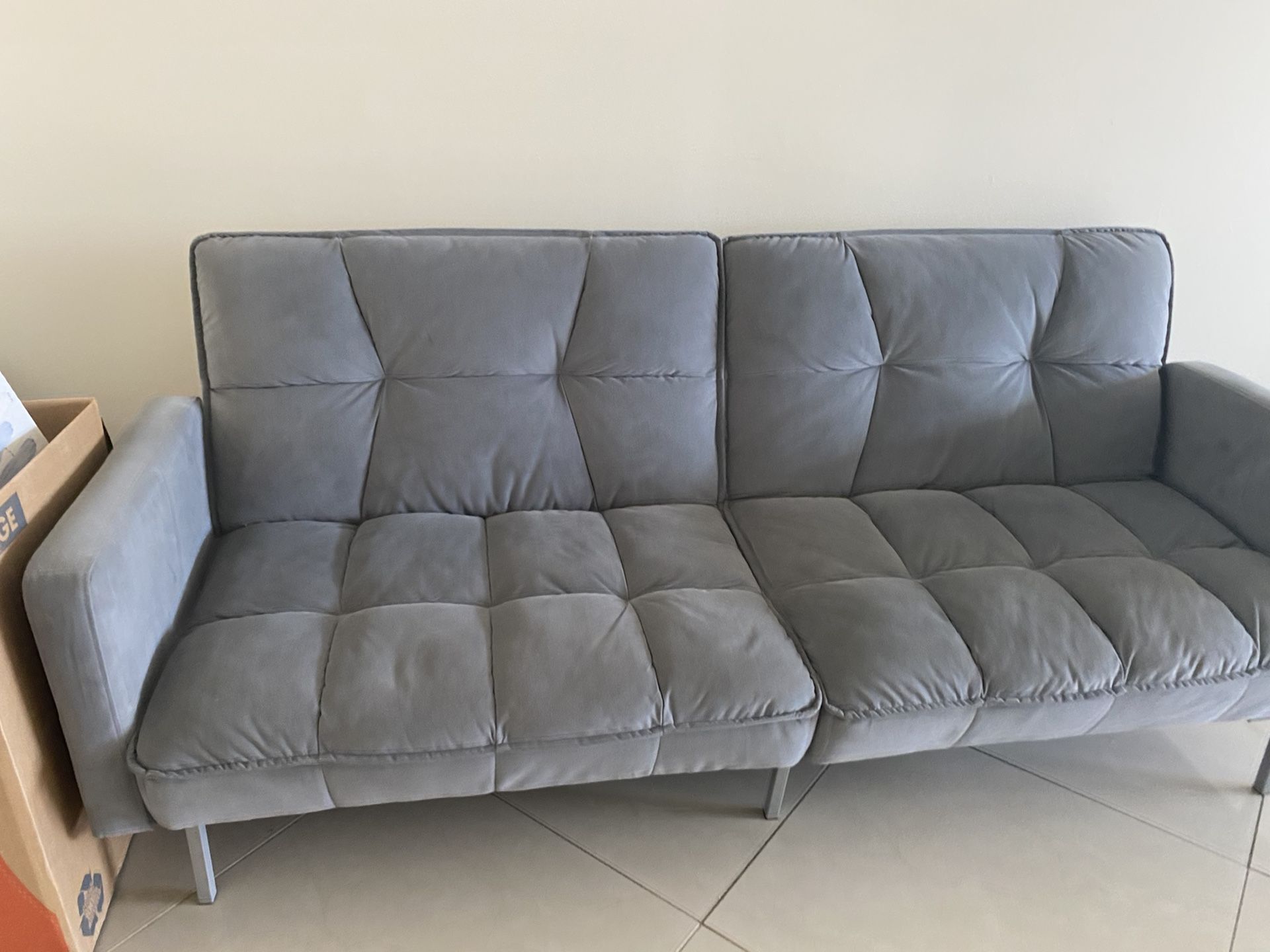 Microfiber sofa futon