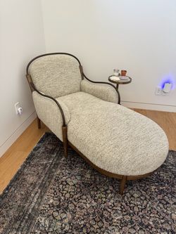 Demi Chaise Lounge with Wood Frame