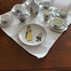 Disney Porcelain Toy  Tea Set