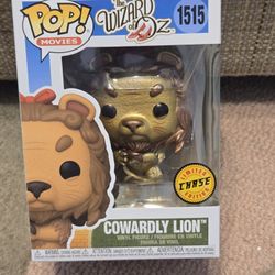 Wizard of Oz Cowardly Lion CHASE FLOCKED Funko Pop