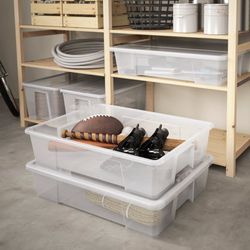 underbed plastic clear  boxes IKEA