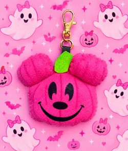 Halloween Mickey Mouse pink pumpkin keychain