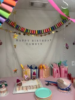 Paper chains for birthday party