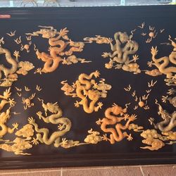 Stunning Large, JADE Nine Dragons Wall Decoration 