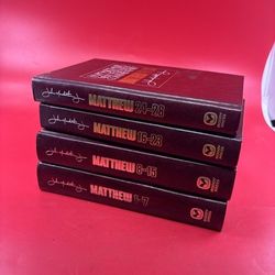 Matthew 1 -28 - John MacArthur - Bible Commentary - 4 Book Lot Moody Press 1987