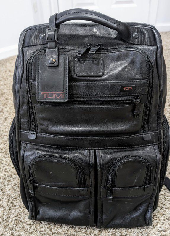 Tumi Alpha Leather Backpack 