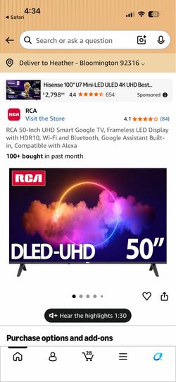 RCA 50’ TV