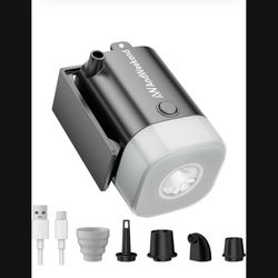 THE WEEKEND Portable Air Pump with LED Lantern – Fast Inflate/Deflate for Air Mattresses, Pool Floats, Sleeping Pads, and Inflatable Toys – Perfect fo