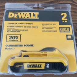 Dewalt Battery 2ah New Sealed Battery