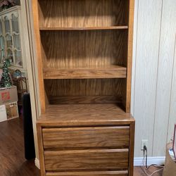 Solid Wood 3 Drawer Bookshelf
