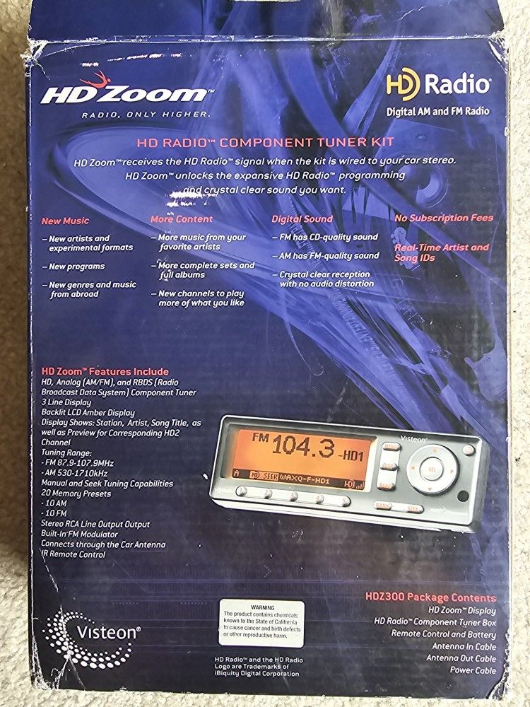HD Radio Car Stereo Audio Visteon HD Zoom HD Component Receiver Controller HDZ300