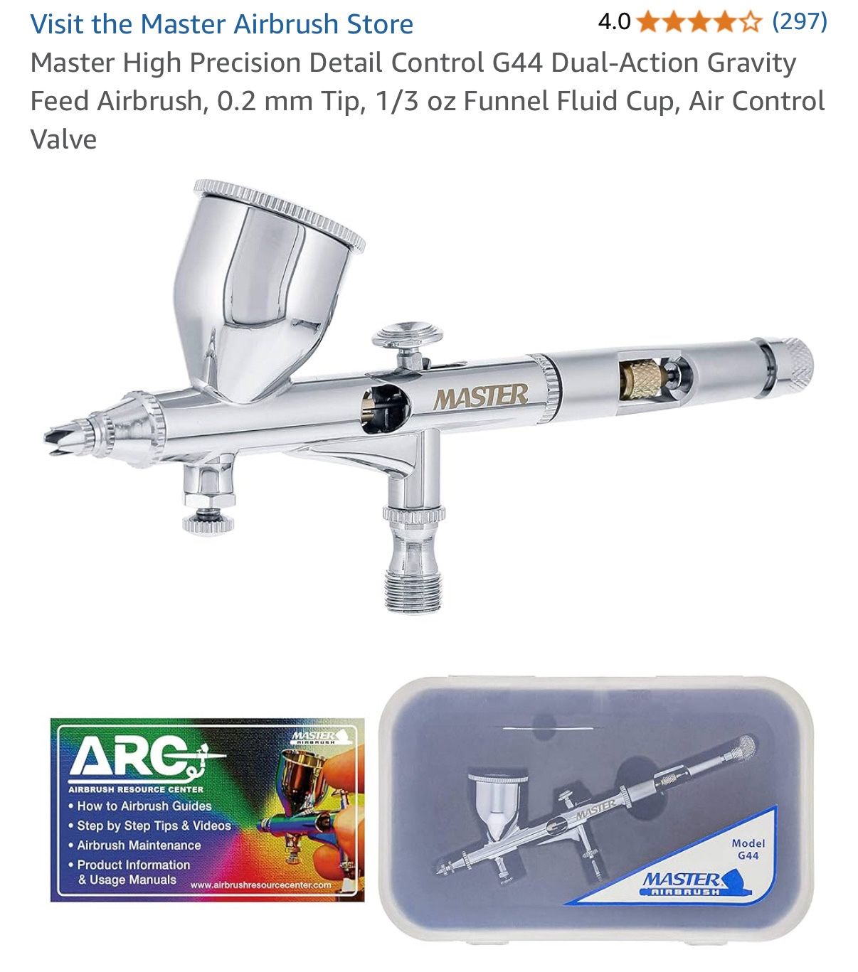 Master G44 Precision Airbrush – Dual-Action Gravity Feed | Like New in Case!