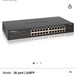 NETGEAR 26-Port Gigabit Ethernet Smart Managed Pro Switch (GS324T) - with 2 × 1G SFP, Desktop/Rackmount, S350 Series 