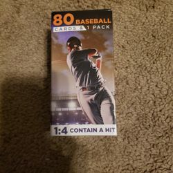 80 Baseball Card Jumbo Pack 1:4 Contains A Hit