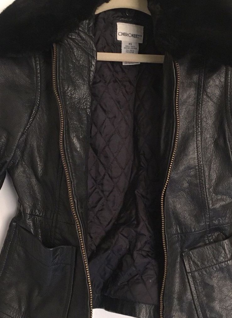 Girls Genuine Leather Jacket Size XS