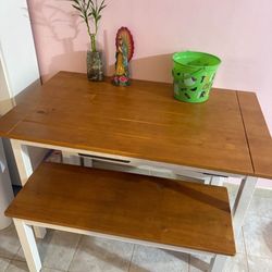 Moving Sale!!! Kitchen Table With Bench Chairs 