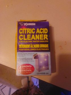 Citric acid cleaner for electric water boilers everything still in the box