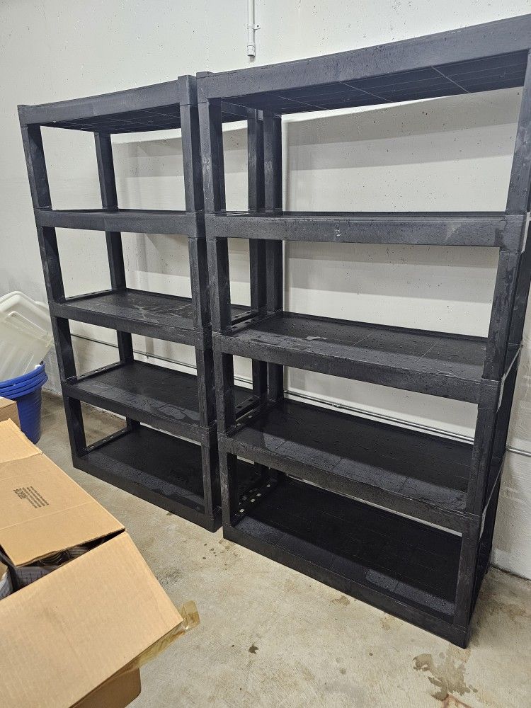 HARD SOLID COMMERCIAL GRADE SHELVING 250 POUNDS PER SHELF 75 DOLLARS EACH