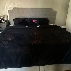 King size bed frame and mattress