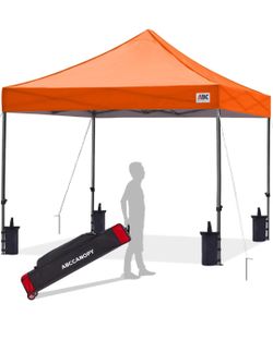ABCCANOPY Patio Pop Up Canopy Tent 10x10 Commercial-Series (orange)