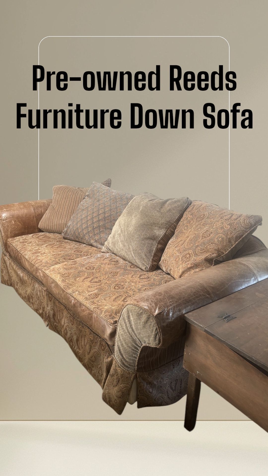 Down and Leather Sofa