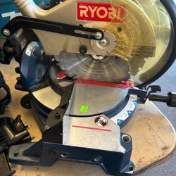 This is a Ryobi 10-inch compound miter saw