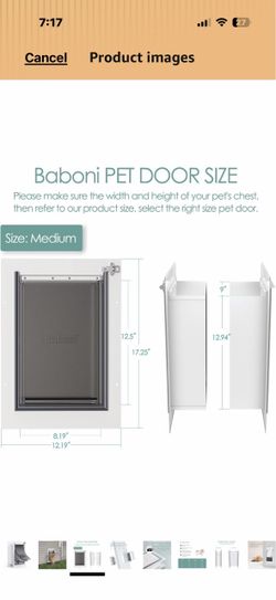 Baboni pet door for wall