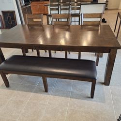 Dinning Table Set With Kitchen Island Chairs