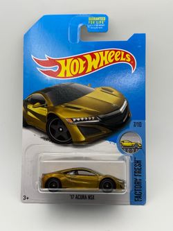 Hot wheels 2017 Acura NSX STH Factory Fresh 7/10 Gold