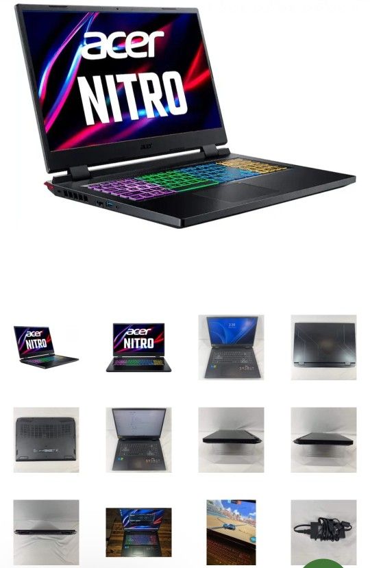 Acer Nitro 5 17.3" Full HD IPS 144Hz Gaming Laptop Intel Core i5-12500H (8GB RAM, 16GB RAM, 512GB SSD, 1TB SSD) NVIDIA GeForce RTX 3050, Backlit Keybo