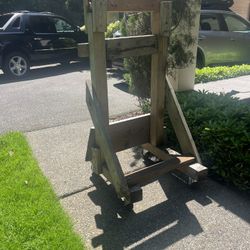 Large Outboard Carriage Rack With Wheels