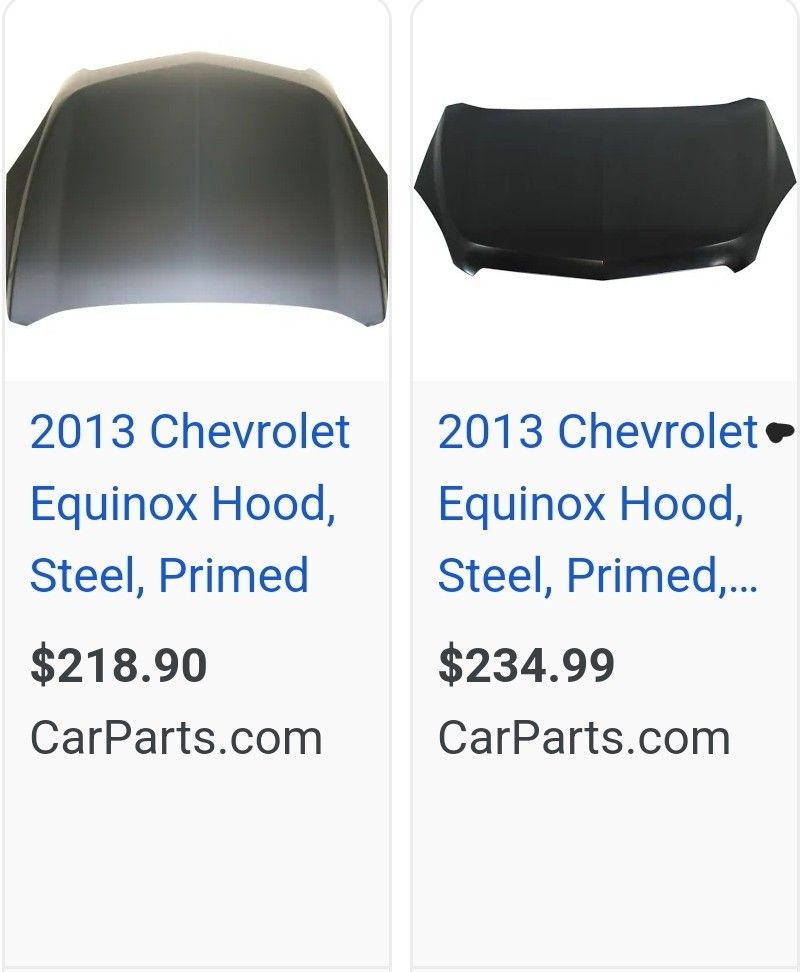 Chevy Equinox Hood