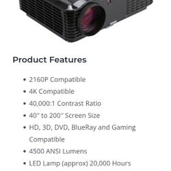 Brooks Hi-Fi ZL-44 4K 3D Projector System