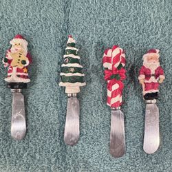 Christmas butter/Cheese spreaders (4)