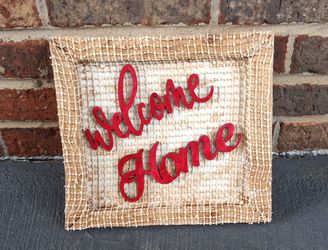 Welcome Home Burlap Wall Sign
