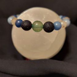 Blue Fire Agate Blue Aventurine Black Lava Rock 