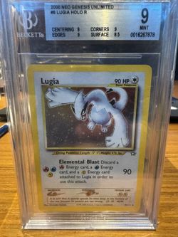 Pokemon Cards Neo Genesis Lugia BGS 9