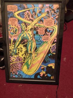 Silver Surfer Poster With Frame 13x19 $60
