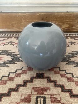 MCM grey/ blue vase (
