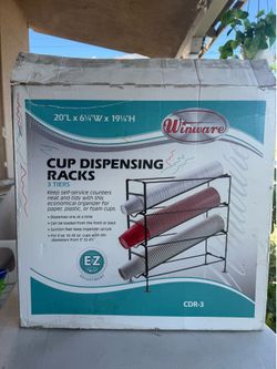 Winware CDR-3 3-Tier Cup Dispensing Rack