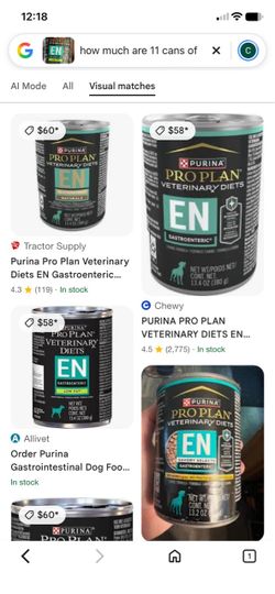 11 cans of purina pro plan veterinary diet