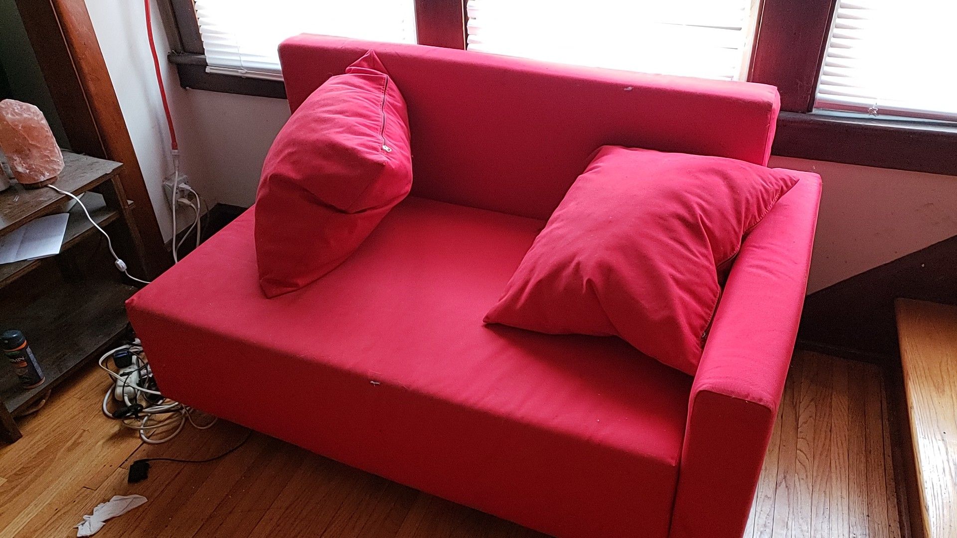 Red Ikea couch-2 piece sectional