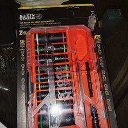Klein Tools Flip 20 Deep Well Heavy Duty Socket Set